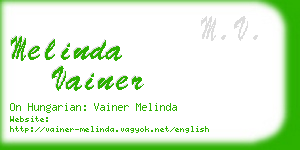 melinda vainer business card